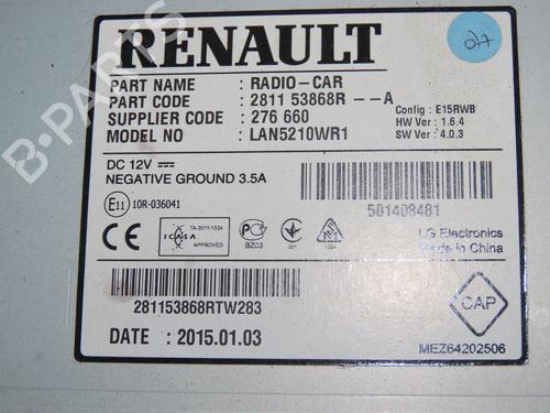 Radio RENAULT CLIO IV Grandtour (KH_) 0.9 TCe 90 | BP36583004E6  - Image 5