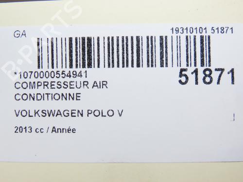 AC compressor VW POLO V (6R1, 6C1) 1.6 TDI | BP28829241M34 