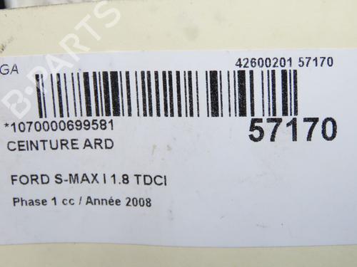 Højre bagtil seleforstrammer FORD S-MAX (WA6) 1.8 TDCi (125 hp) 31912136