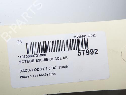 Rear wiper motor DACIA LODGY (JS_) 1.5 dCi (JSMC, JSAF) | BP36396339M102 - Image 4