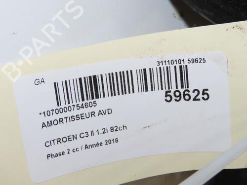 Used Right front shock absorber Right front shock absorber CITROËN C3 II (SC_) 1.2 VTi 82 (82 hp) 40615327 40615327