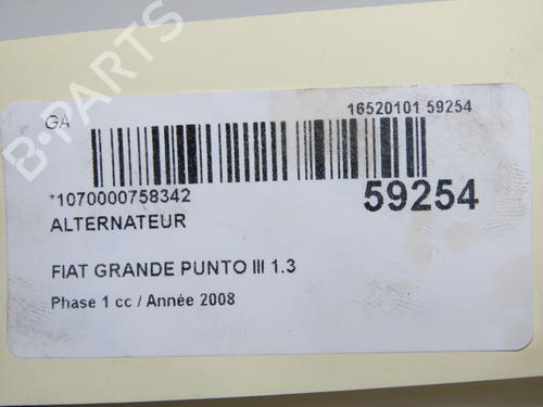 Generator Generator FIAT GRANDE PUNTO (199_) 1.3 D Multijet (75 hp) 37225950 37225950