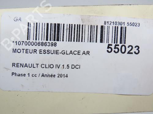 Used Rear wiper motor RENAULT CLIO IV Grandtour (KH_) 1.5 dCi 90 (KHN3, KHN4) (90 hp) 30714732