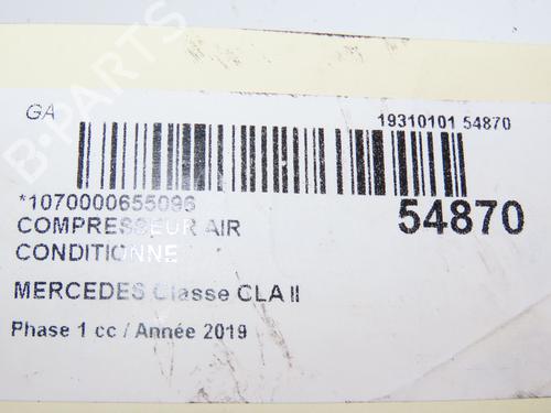 Used AC compressor AC compressor MERCEDES-BENZ CLA (C118) AMG CLA 35 4-matic (118.351) (306 hp) 29345187 29345187