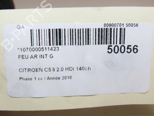 Used Left tailgate light Left tailgate light CITROËN C5 III (RD_) 2.0 HDi 165 (RDRHHA, RDRHH8) (163 hp) 22774618 22774618