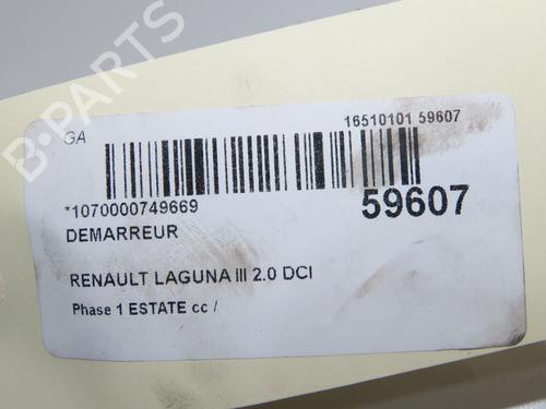 Startmotor Startmotor RENAULT LAGUNA III Grandtour (KT0/1) 2.0 dCi (KT07, KT0J, KT14, KT1A, KT1S) (131 hp) 37062556 37062556