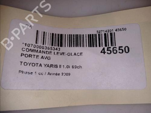 Used Left front window switch TOYOTA YARIS (_P9_) 1.0 VVT-i (KSP90_, KSP90R) (69 hp) 12262533