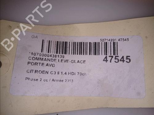 Left front window switch CITROËN C3 II (SC_) 1.4 HDi 70 (SC8HZC, SC8HR0, SC8HP4) | BP14951596I27 