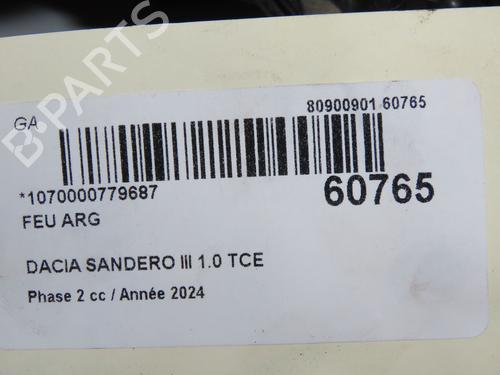 Left taillight DACIA SANDERO III 1.0 TCe 90 | BP38527573C34 - Image 5