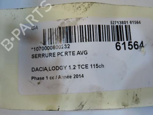 Front left lock DACIA LODGY (JS_) 1.2 TCe (JSAY, JSM0) | BP38915851C98 - Image 6