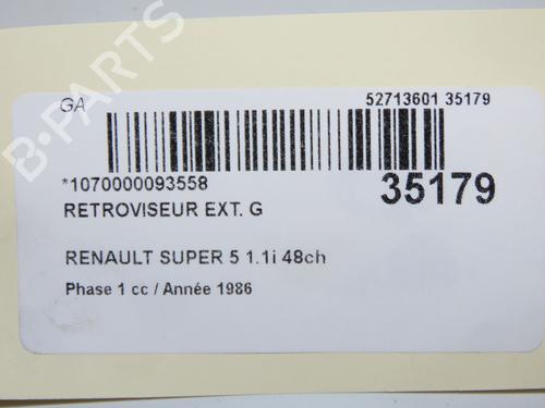 Used Left mirror Left mirror RENAULT SUPER 5 (B/C40_) 1.1 (48 hp) 33711695 33711695