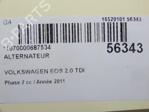 Generator VW EOS (1F7, 1F8) 2.0 TDI 16V (140 hp) 31077286