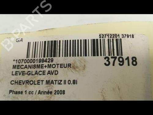Used Front right window mechanism CHEVROLET MATIZ (M200, M250) 0.8 (52 hp) 9603811