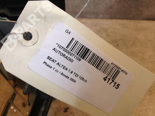 Radio SEAT ALTEA (5P1) 1.9 TDI | BP9612673E6 
