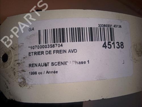 Used Right front brake caliper RENAULT MEGANE Scenic (JA0/1_) 1.6 e (JA0F) (90 hp) 14877694