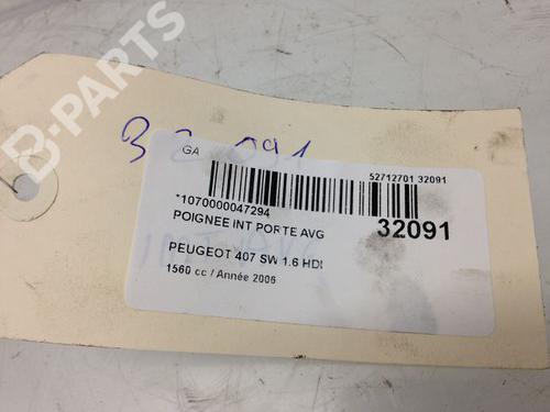 Front left interior door handle PEUGEOT 407 SW (6E_, 6D_) 1.6 HDi 110 | BP9593794I13 