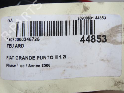 Used Right taillight Right taillight FIAT GRANDE PUNTO (199_) 1.2 (65 hp) 11104289 11104289