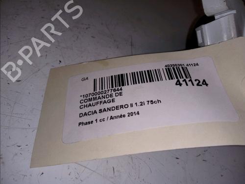 Comando chauffage DACIA SANDERO II 1.2 (75 hp) 10189886