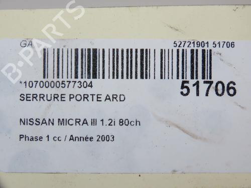 Rear right lock NISSAN MICRA III (K12) 1.2 16V | BP23098765C99