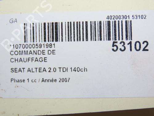 Used Climate control SEAT ALTEA (5P1) 2.0 TDI 16V (140 hp) 28830365