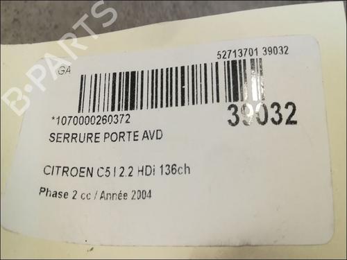 Front right lock CITROËN C5 II (RC_) 2.2 HDi (RC4HXE) | BP9611039C97 