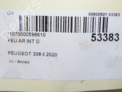 Used Right tailgate light PEUGEOT 308 II (LB_, LP_, LW_, LH_, L3_) 1.5 BlueHDI 100 (102 hp) 28832595