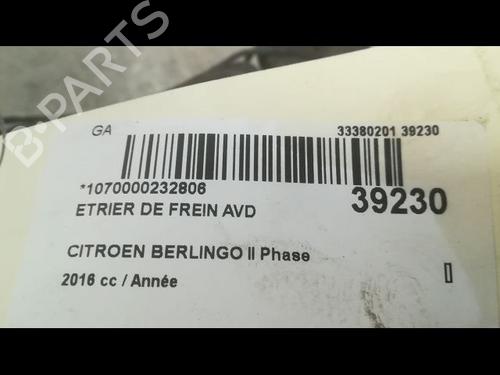 Used Right front brake caliper Right front brake caliper CITROËN BERLINGO MULTISPACE (B9) 1.6 BlueHDi 120 (120 hp) 14877420 14877420
