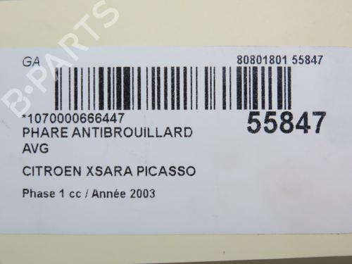 Used Left front fog light CITROËN XSARA PICASSO (N68) 2.0 HDi (90 hp) 30916930