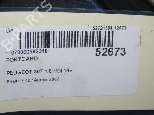 Used Right rear door PEUGEOT 307 (3A/C) 1.6 HDi 110 (109 hp) 26383695