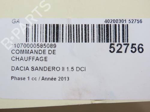Used Climate control DACIA SANDERO II 1.5 dCi (90 hp) 28830359