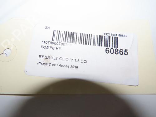 Used Injection pump Injection pump RENAULT CLIO IV (BH_) 1.5 dCi 75 (75 hp) 40240988 40240988