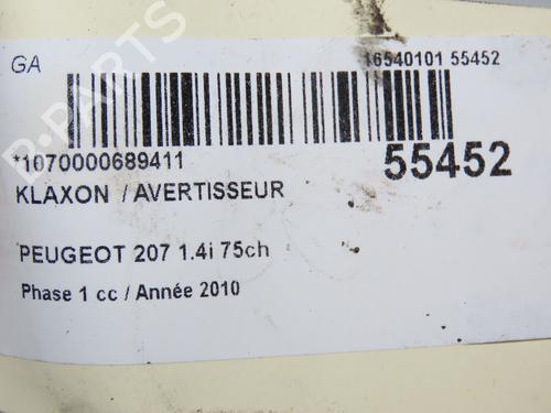 Horn PEUGEOT 207 (WA_, WC_) 1.4 | BP30893414E13