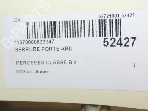 Rear right lock MERCEDES-BENZ B-CLASS Sports Tourer (W246, W242) B 220 CDI / d (246.203) | BP28831940C99 