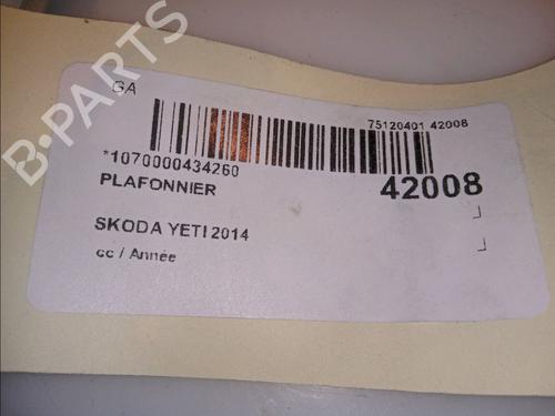 Interior roof light SKODA YETI (5L) 2.0 TDI | BP12538367I8 