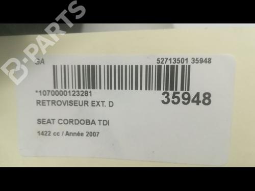 Right mirror SEAT CORDOBA (6L2) 1.4 TDI | BP9598609C27 