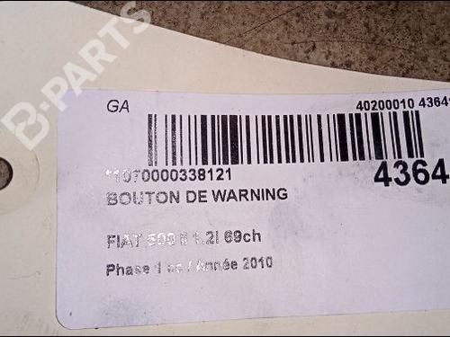 Warning switch FIAT 500 (312_) 1.2 (312AXA1A) | BP9638799I22 