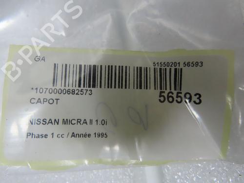 Used Hood Hood NISSAN MICRA II (K11) 1.0 i 16V (K11) (54 hp) 33860652 33860652