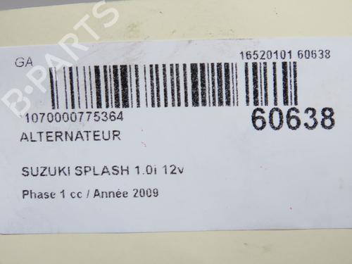 Used Alternator Alternator SUZUKI SPLASH (EX) 1.0 (A5B310) (65 hp) 40110607 40110607