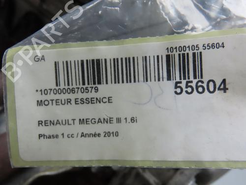 Engine RENAULT MEGANE III Hatchback (BZ0/1_, B3_) 1.6 16V Hi-Flex (BZ03) | BP31119986M1
