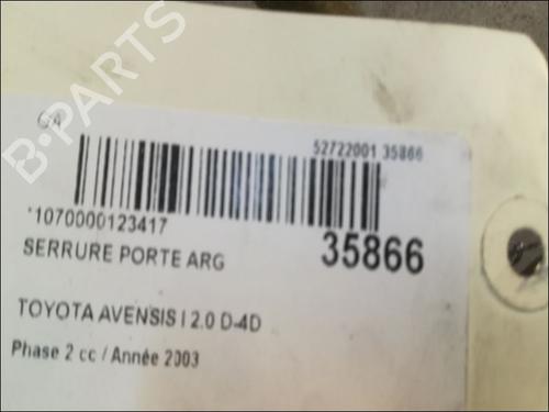 Rear left lock TOYOTA AVENSIS (_T25_) 2.0 D-4D (CDT250_, CDT250R) | BP23177085C100 