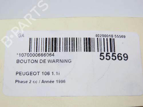 Used Warning switch PEUGEOT 106 II (1A_, 1C_) 1.1 i (60 hp) 29318768