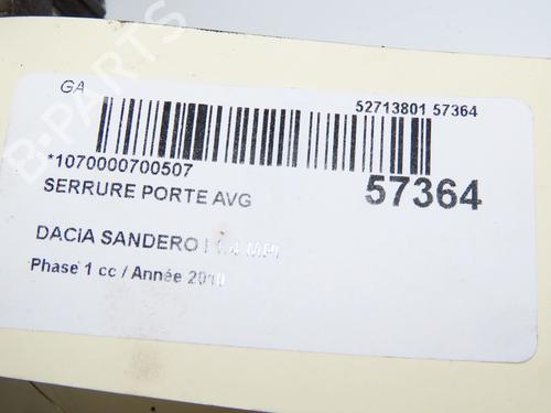 front-left-lock-dacia-sandero-2008-31819611 main image