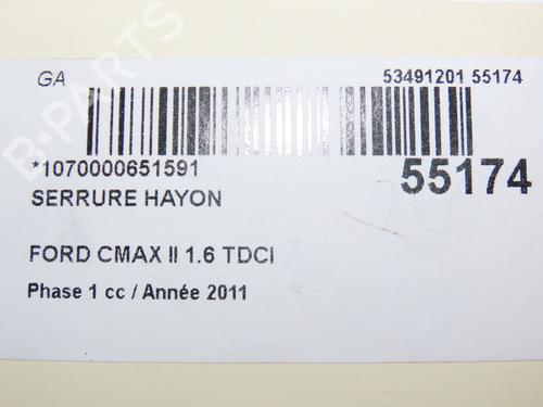 Used Tailgate lock FORD C-MAX II (DXA/CB7, DXA/CEU) 1.6 TDCi (115 hp) 31121079