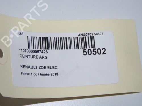 Venstre bak beltestrammer RENAULT ZOE (BFM_) ZOE (92 hp) 31274382