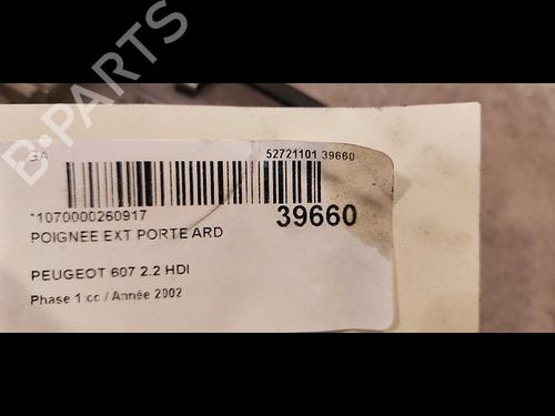 rear-right-exterior-door-handle-peugeot-607-9d-9u-22-hdi-9101q5-2000-9611184 main image