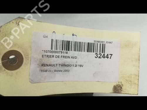 Used Right front brake caliper RENAULT TWINGO I (C06_) 1.2 16V (C06C, C06D, C06K) (75 hp) 14877122