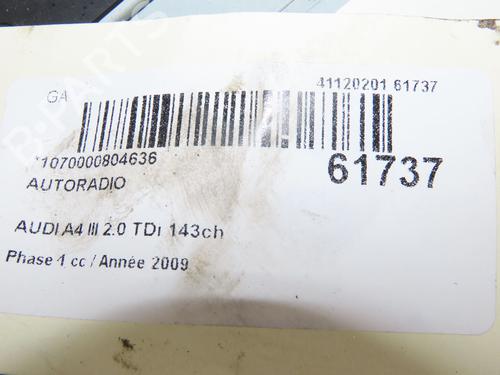 radio-audi-a4-b8-8k2-2007-2008-2009-2010-2011-2012-2013-2014-2015-2016-2017-39997063 main image
