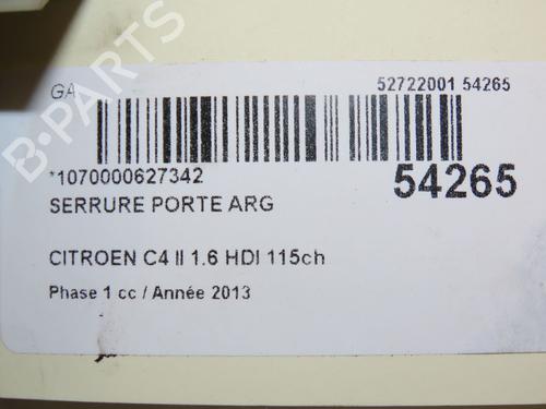Rear left lock CITROËN C4 II (NC_) 1.6 HDi 115 | BP28969097C100 