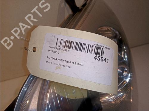 Left headlight TOYOTA AVENSIS (_T25_) 2.0 D-4D (CDT250_, CDT250R) | BP13031001C28 