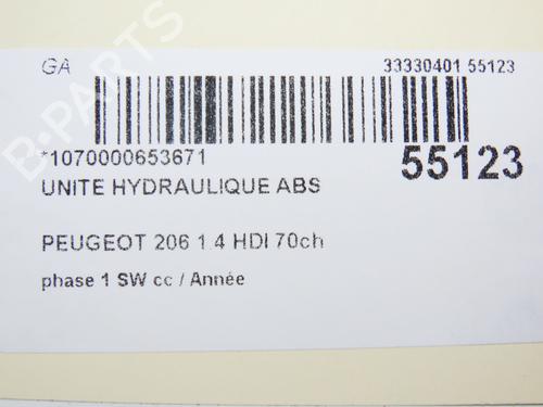 ABS pump PEUGEOT 206 SW (2E/K) 1.4 HDi | BP30188528M43 